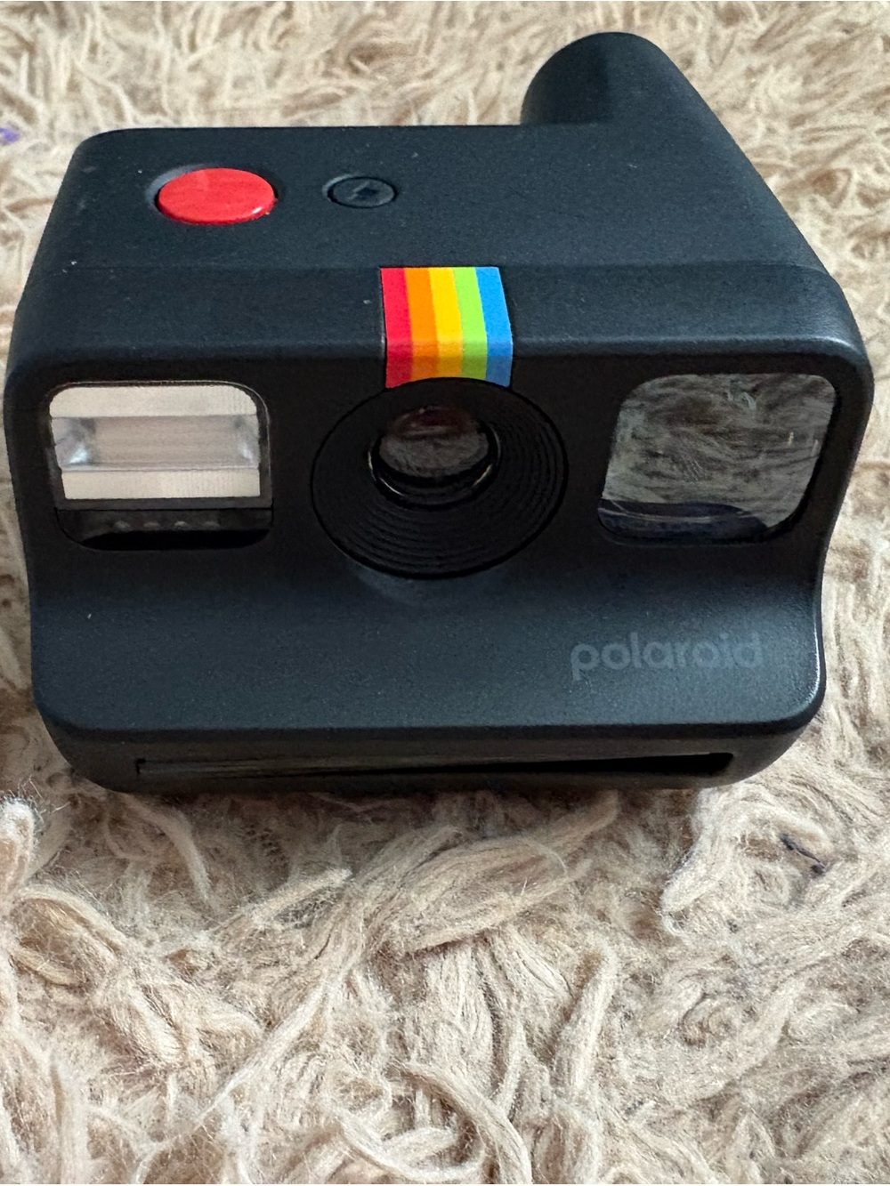Polaroid Black Instant Camera with Rainbow Stripe